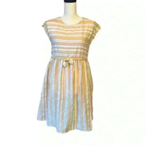 Uniqlo Yellow and White Dress